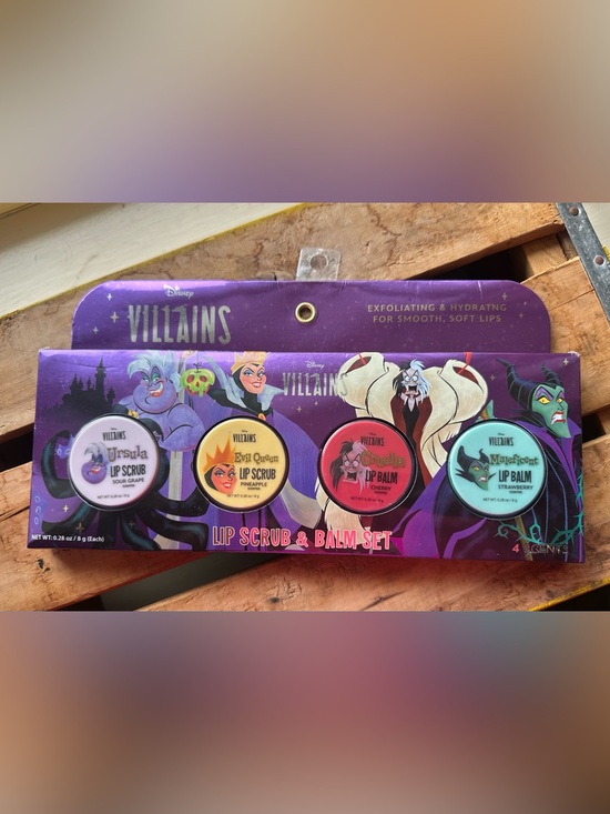 Disney Other - Disney Villains Flavored Lip Balm & Scrub Set ~ New Set of 4